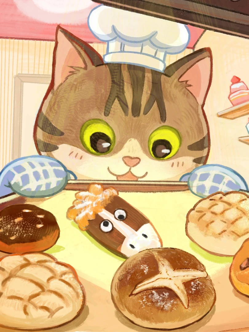 Let's Bake Bread, Chef Meow promotional artwork